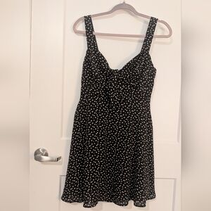 Black and White Polka Dot Mini Dress